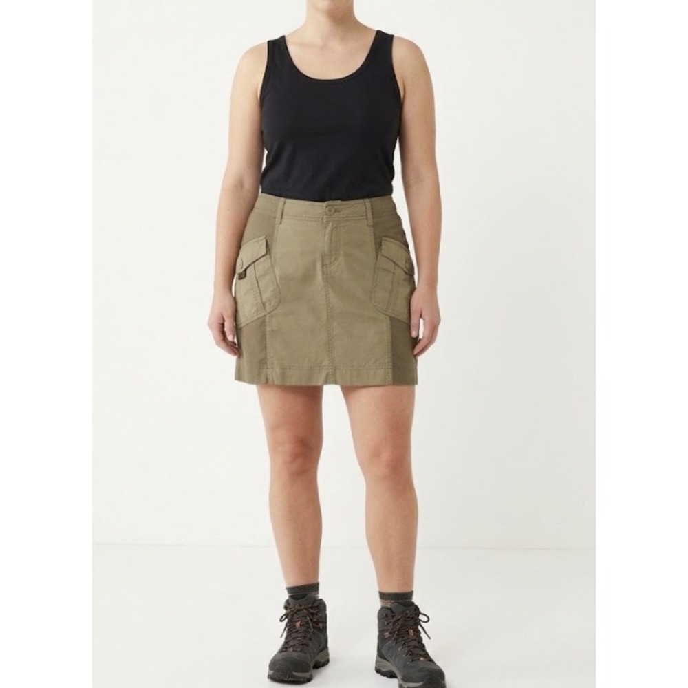 New Marrakech Anthro Cargo Mini Skirt Large Olive Green Utility Outdoor Casual